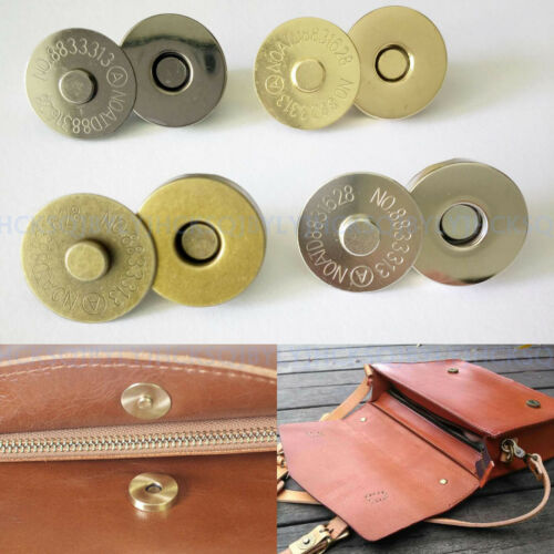 DIY Crafts Magnetic Snap Fasteners Clasps Buttons Handbag Purse Wallet  Craft Bags Parts Accessories Pick Colors Package Include As Title (Pack 2  Pcs